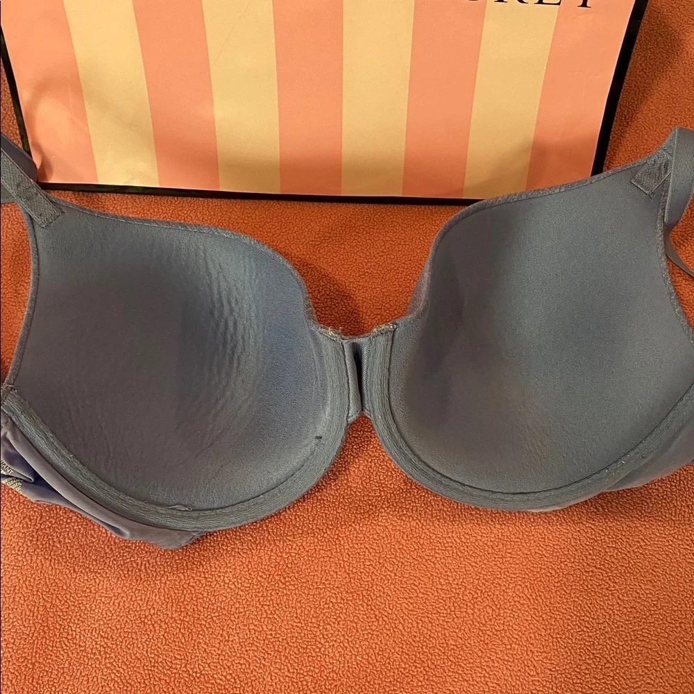 Victoria Secret Uplift Semi Demi Bra 34C Blue